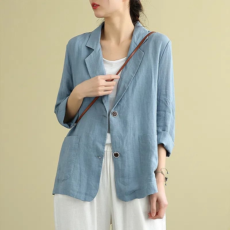 Blazer Fluide Élisa - Blue | Coziqe