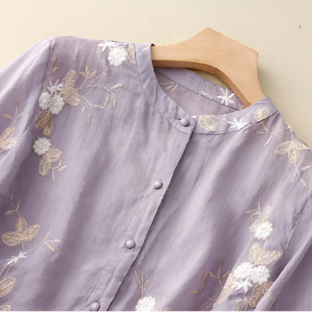 Marie – the blouse that makes a difference. - Purple Blouses & Shirts | Coziqe