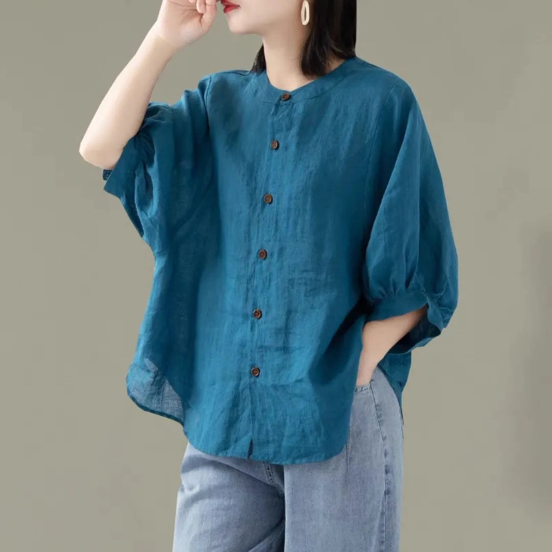 Blouse Coton Lin Décontractée