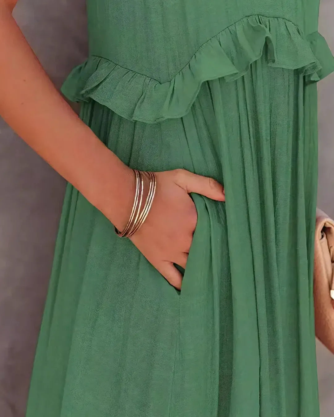 Halter Neck Ruffle Maxi Dress