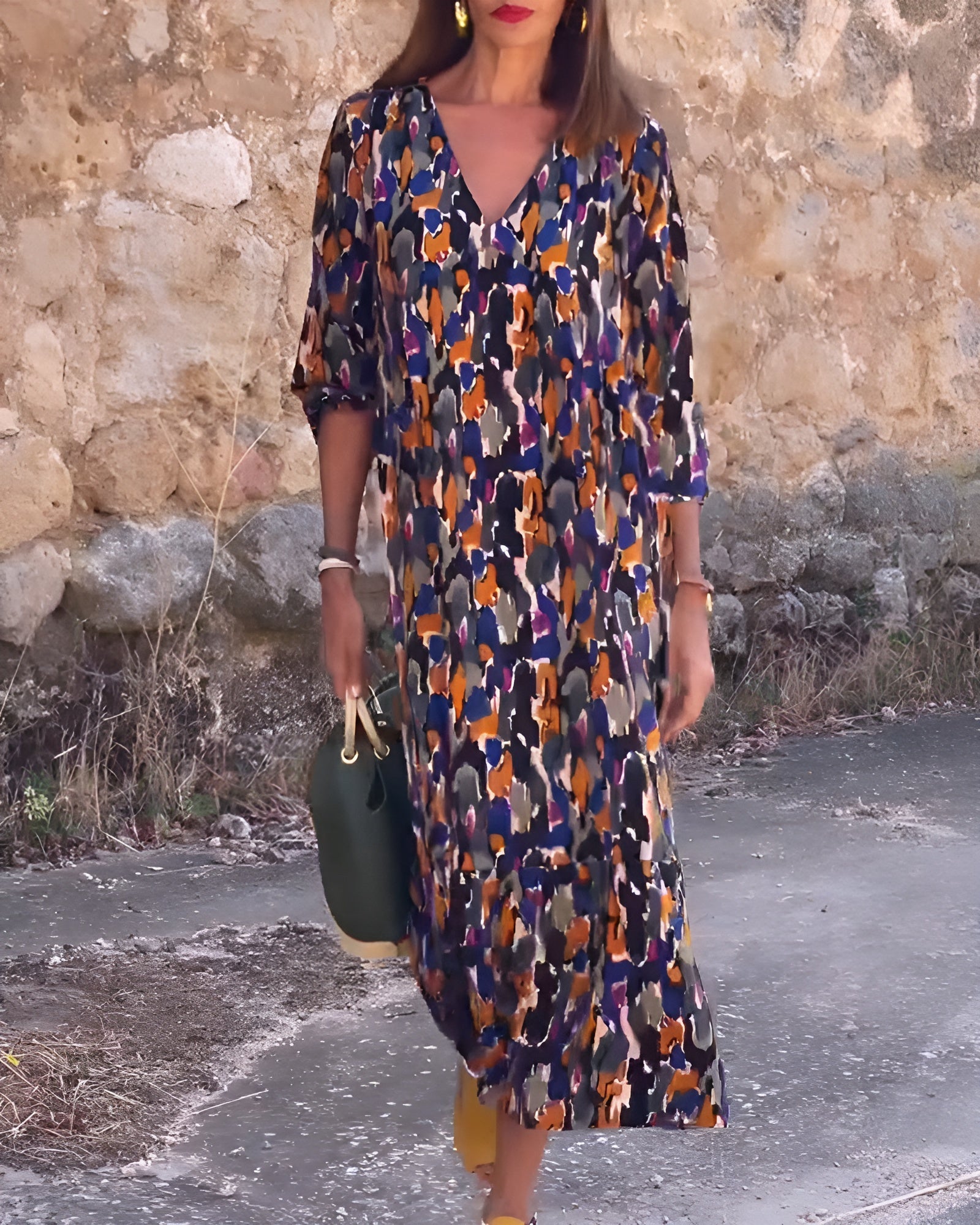 Emma | Flowy Retro Print Dress