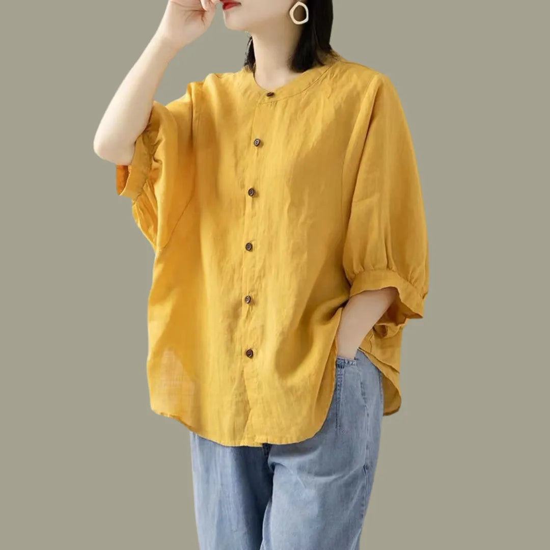 Relaxed Linen Cotton Blouse