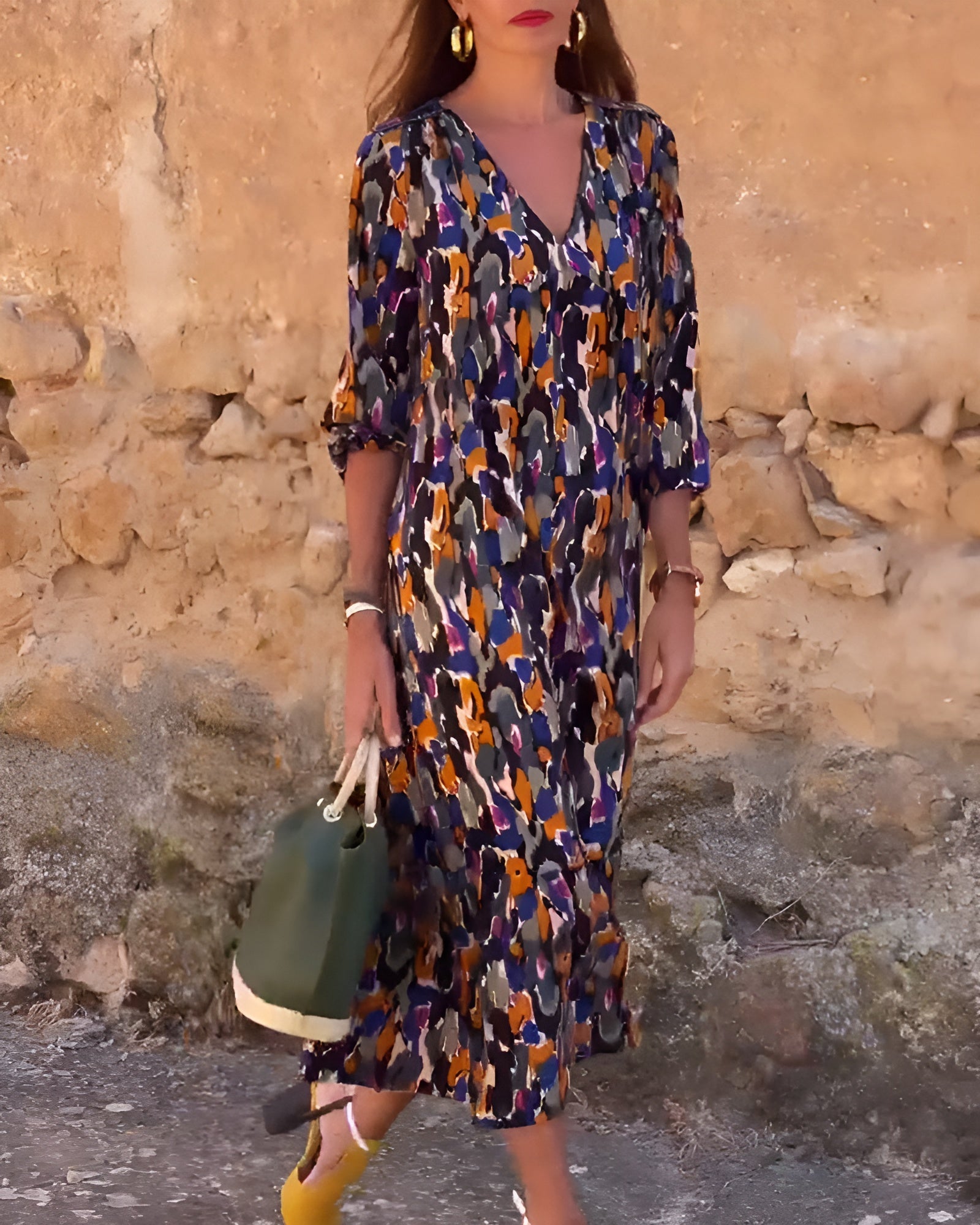 Emma | Flowy Retro Print Dress