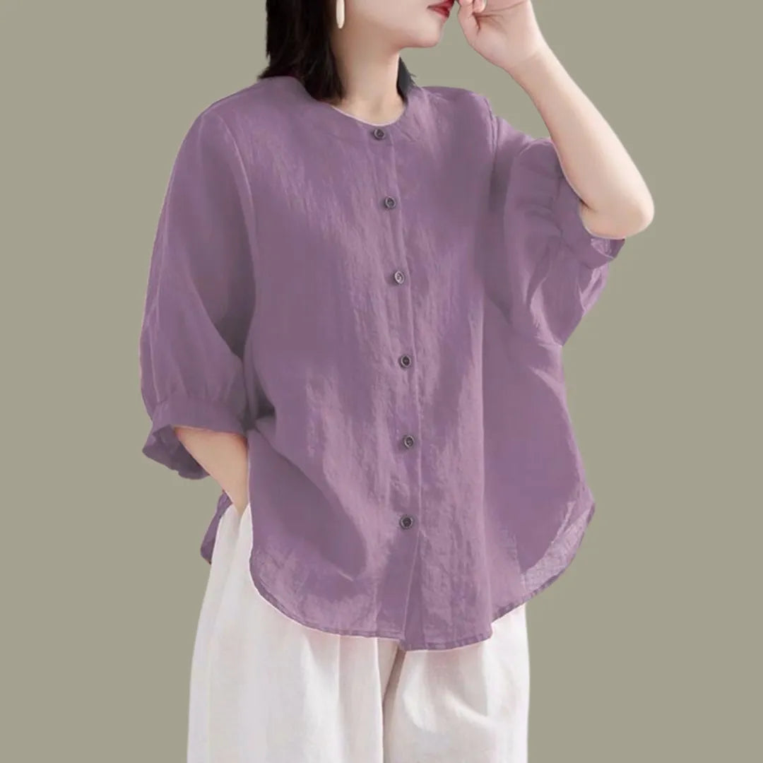 Relaxed Linen Cotton Blouse