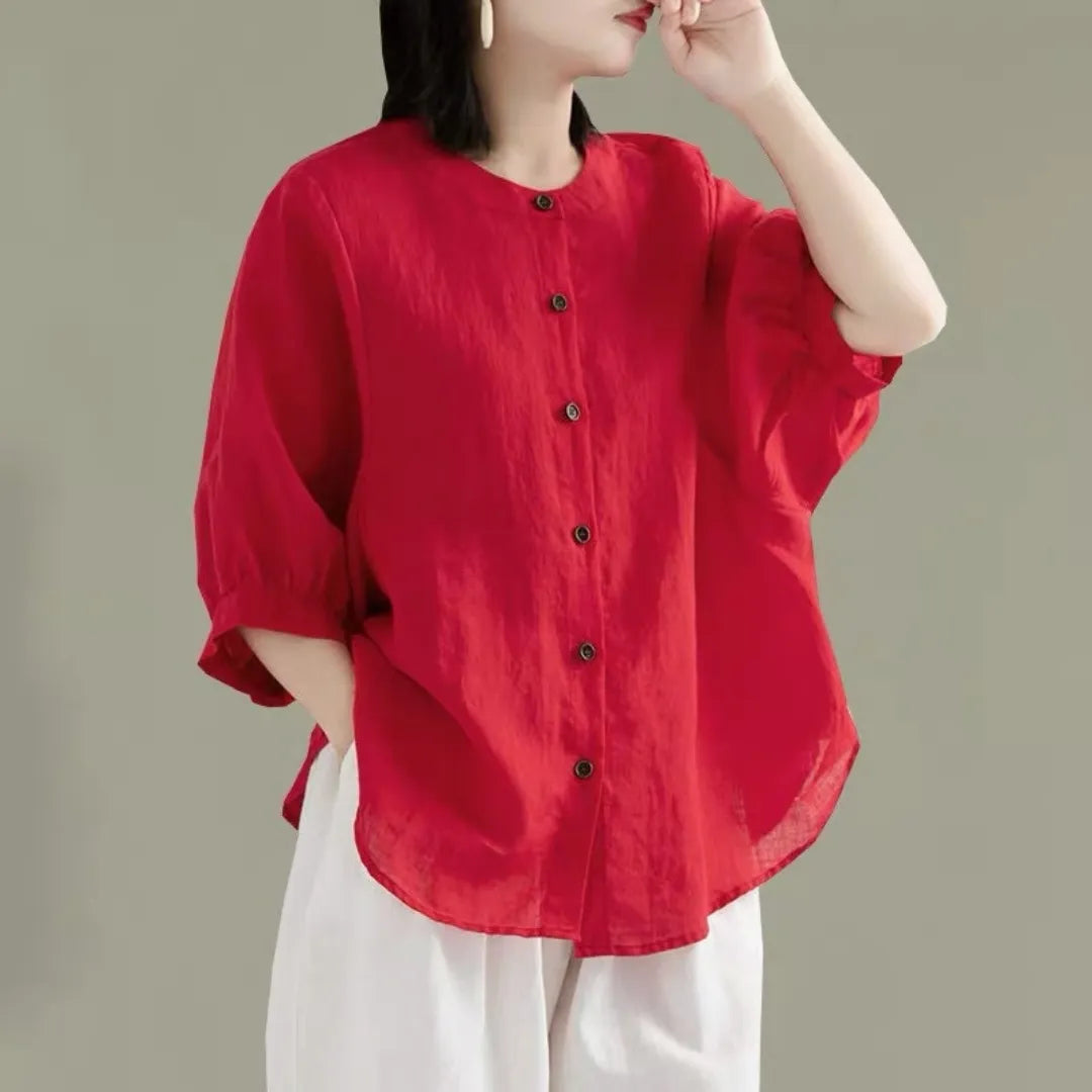 Relaxed Linen Cotton Blouse