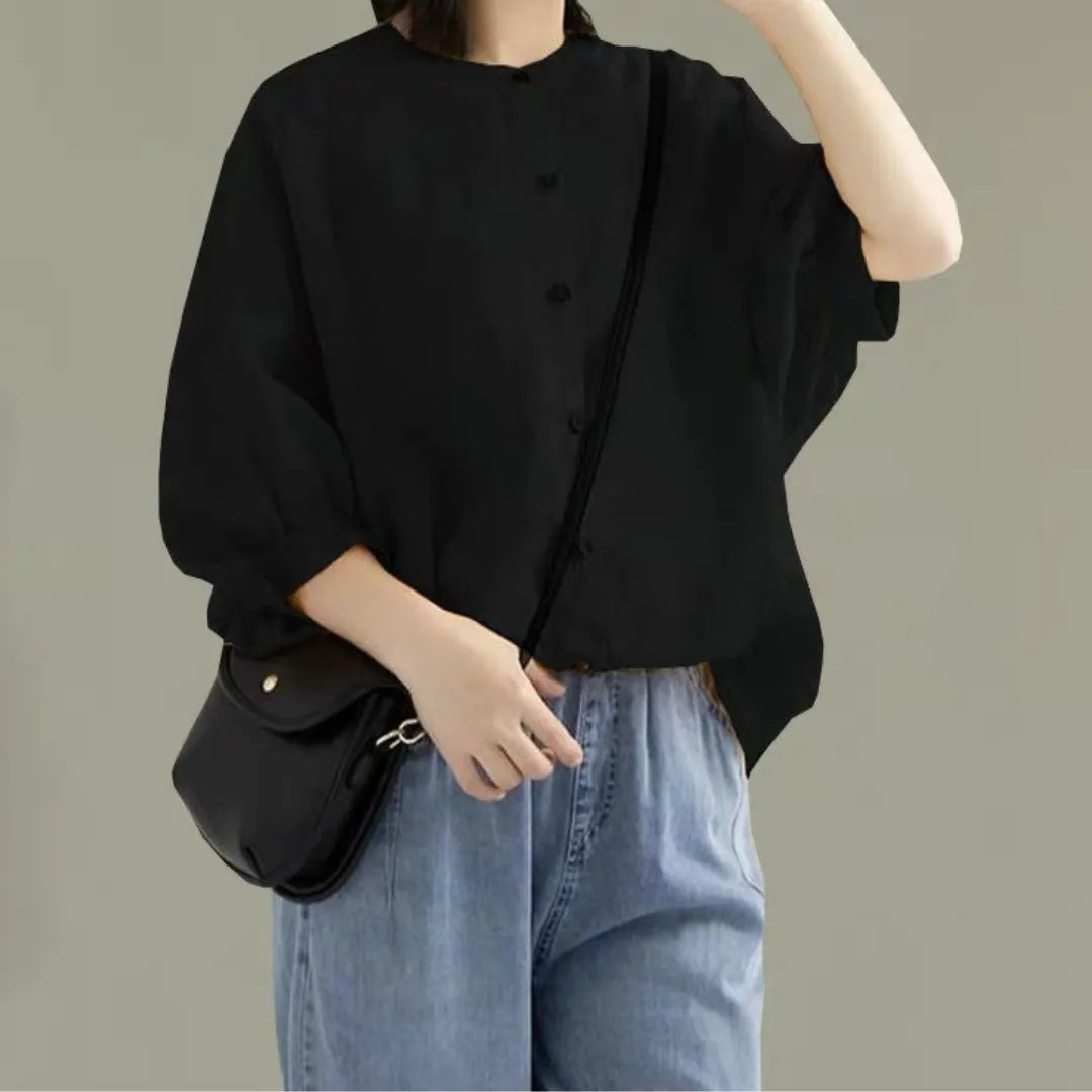 Relaxed Linen Cotton Blouse