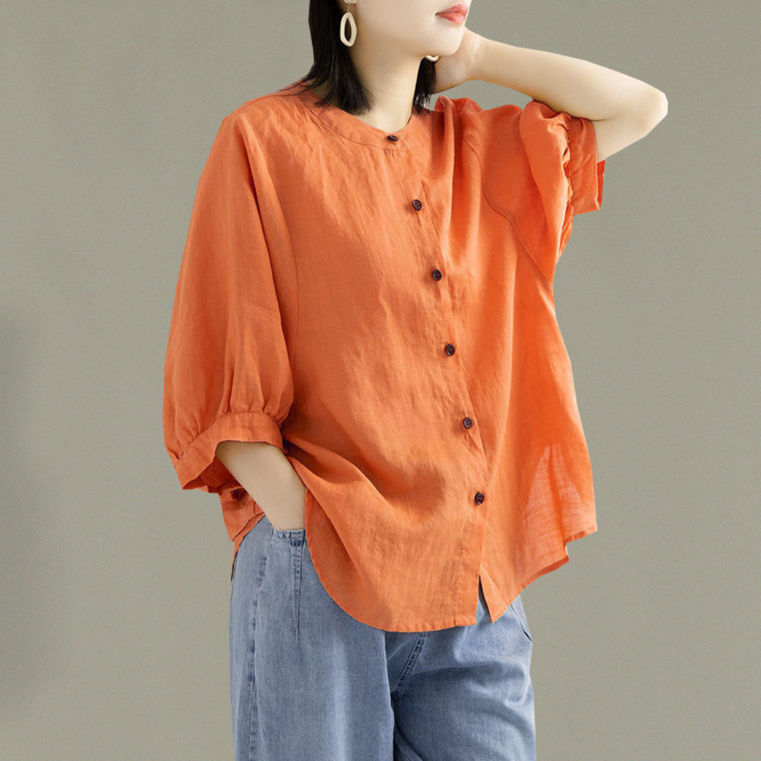 Relaxed Linen Cotton Blouse