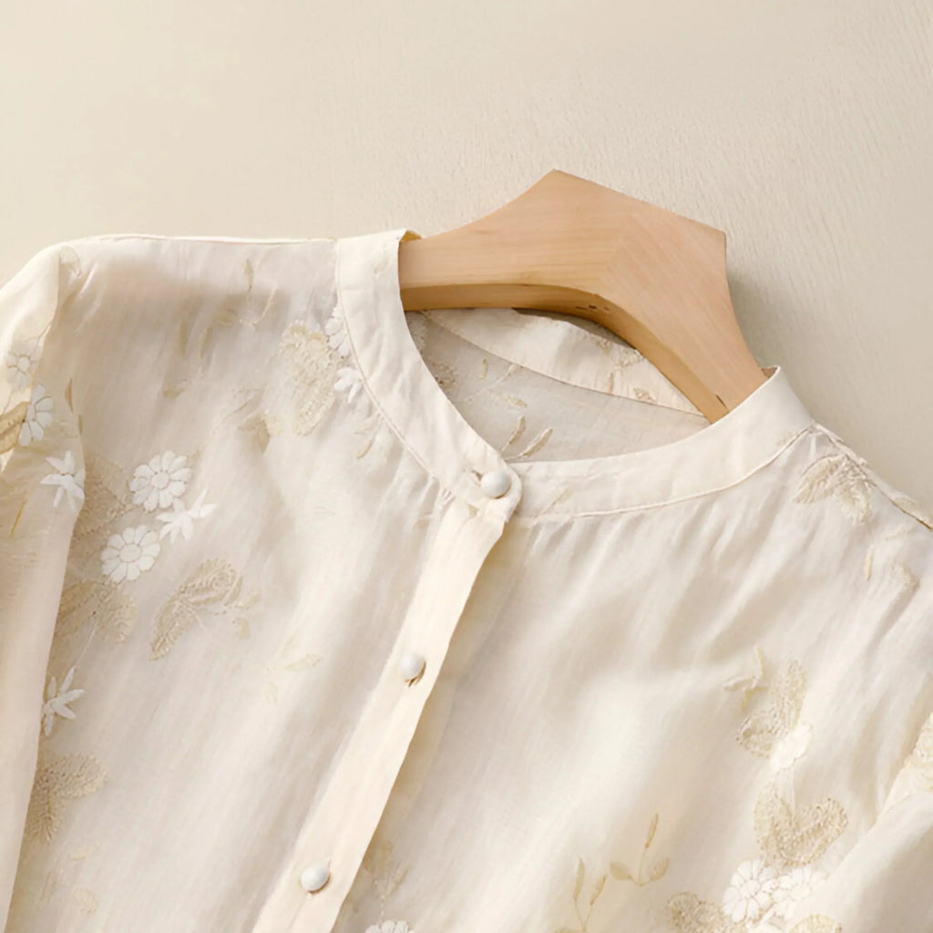 Marie – the blouse that makes a difference. - Beige Blouses & Shirts | Coziqe