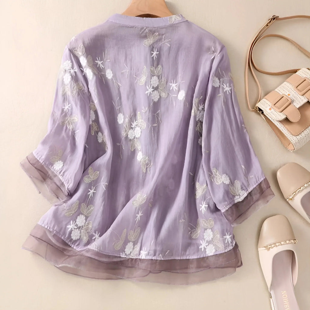 Marie – the blouse that makes a difference. - Purple Blouses & Shirts | Coziqe
